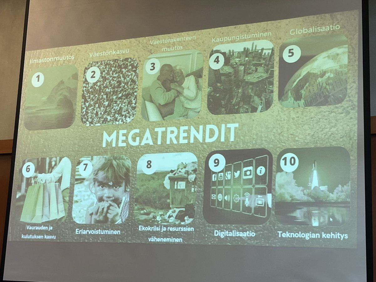 digiosaava's tweet photo. Nostoja: Me emme tiedä mitä tulevaisuudessa tapahtuu, sillä tulevaisuutta ei voi ennustaa! Mutta meillä on käytössä faktoja; megatrendit, trendit, villit kortit ja heikot signaalit. Ennakointi on erilaisiin tulevaisuuksiin varautumista. #itk2023 #digiosaavahanke https://t.co/9mrK4OF03K