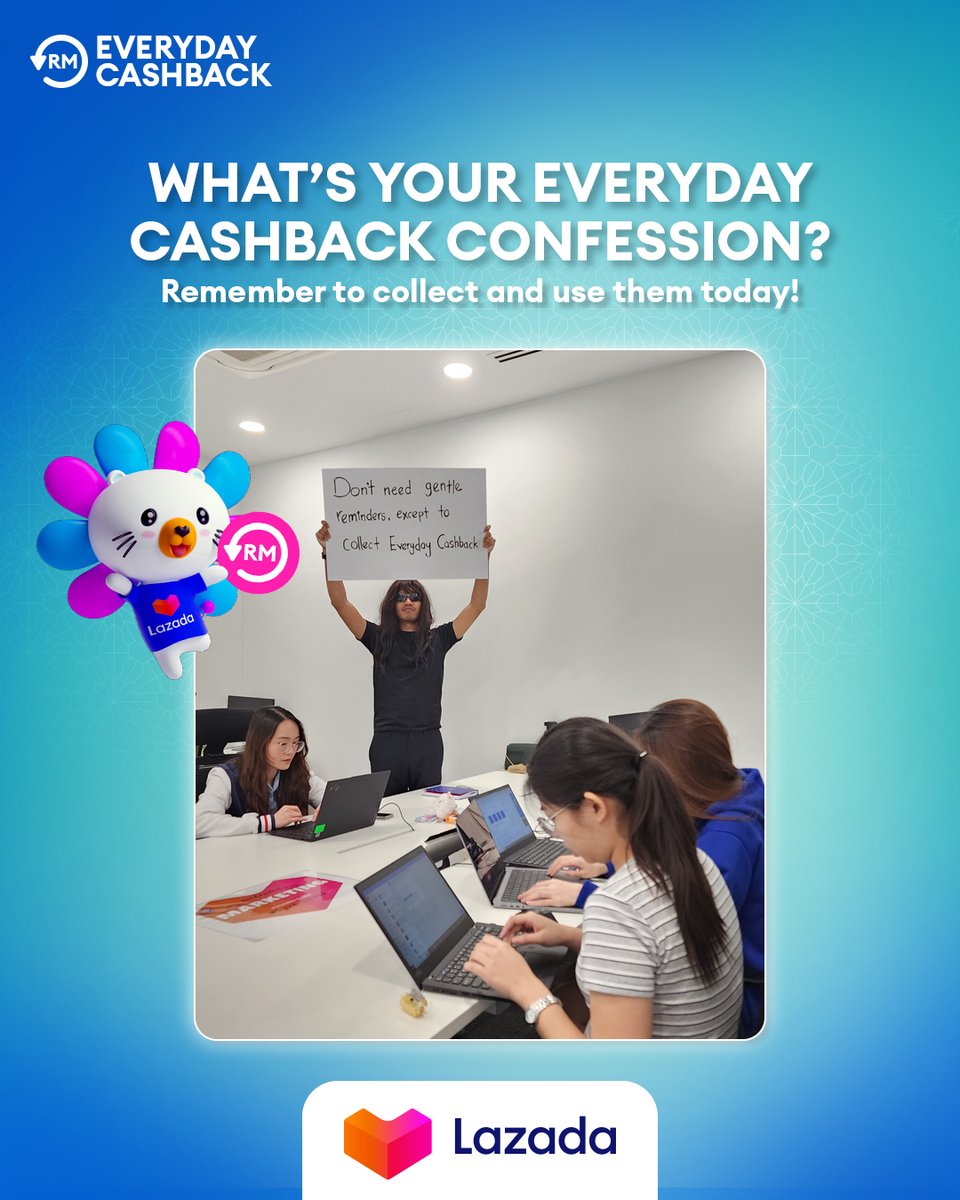 LazadaMY's tweet image. Still haven’t collected your everyday cashback yet? We think you should if you want to save big on your next purchase! Open your Lazada app and start collecting them now!💰

lzd.co/LazadaEveryday…

#LazadaMY #LazadaEverydayCashback #SignGuy