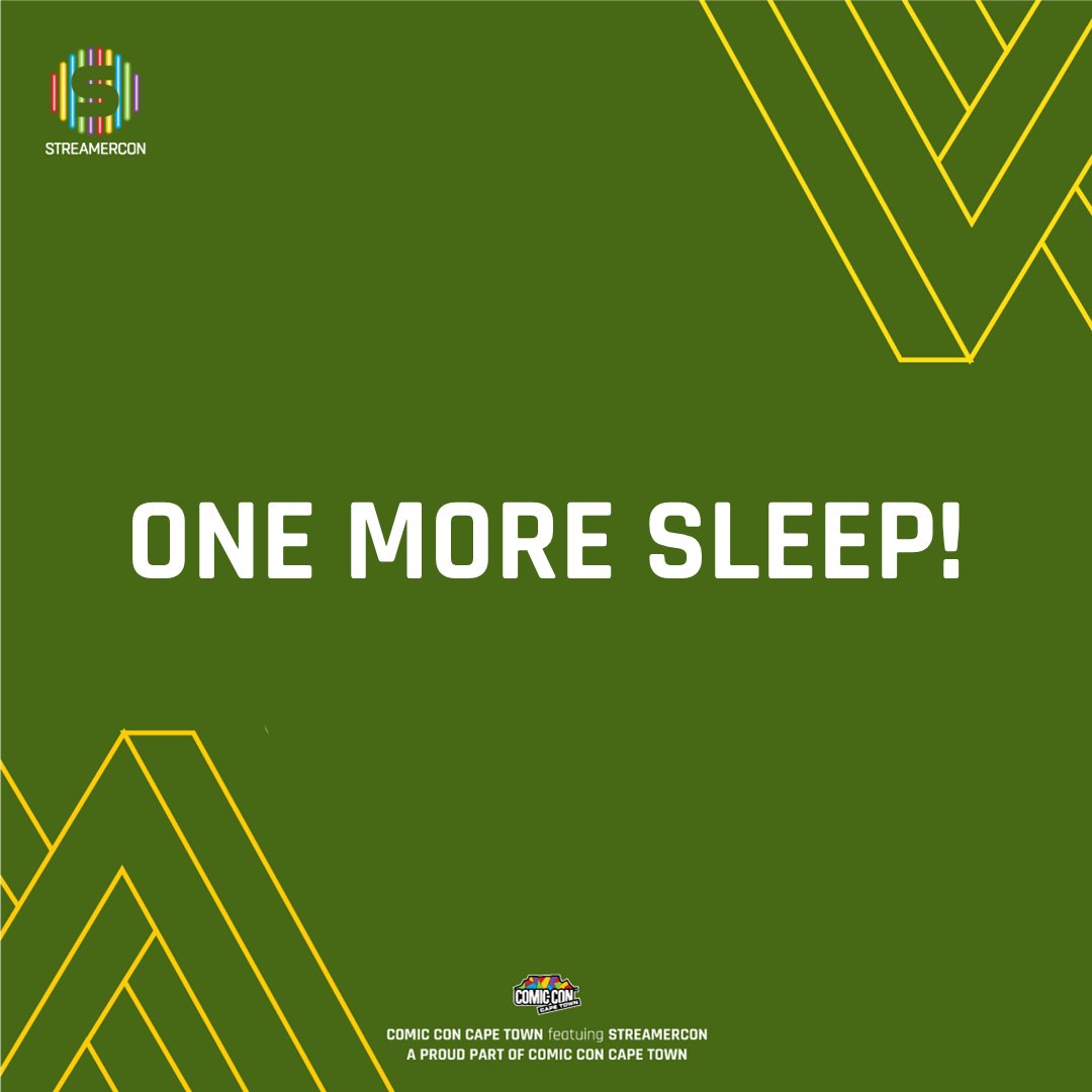 THE TIME HAS COME CAPE TOWN! 🤩 See you at StreamerCon tomorrow! Doors open at 9:00