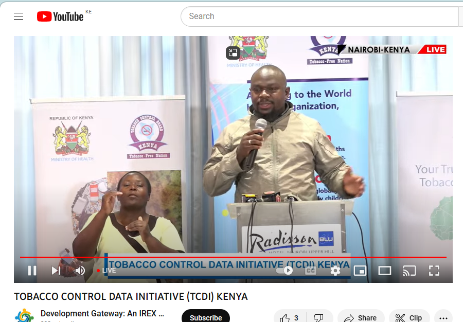 IILAinfo's tweet photo. "#TobaccoControlData is important to guide the formulation of evidence-based tobacco control policy development and implementation. We celebrate the launch of the #TCDI platform. This is a great milestone!" - @ThomasLindi, National Coordinator at @KETCA254
.
.

#TobaccoControl https://t.co/zMdlzcE9ZG