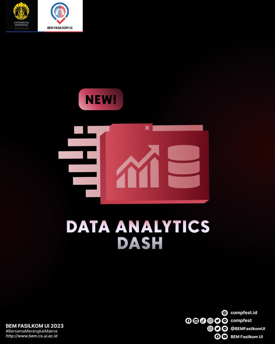 COMPFEST's tweet photo. Lalu dari Competition, akan hadir Data Analytics Dash dimana partisipan bisa menguji kemampuan mereka dalam mengolah dan memanipulasi data melalui analisis kasus masalah nyata beserta partisipan-partisipan lainnya.
@COMPFEST
https://t.co/Ur6bLk8Twu
#EvolveForTomorrow
#COMPFEST15 https://t.co/UuN0Tk3yrN