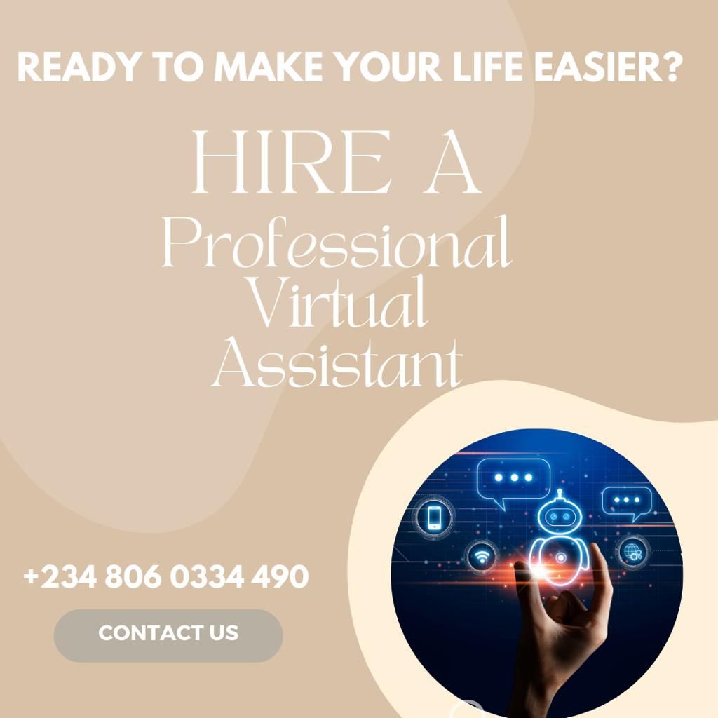 DAMIADENUGA's tweet photo. Get a virtual assistant who can be your very own superhero, swooping in to take care of all those pesky tasks that suck up your time and energy.

Appointment Scheduling
Email Management
Calendar Management

📞 08060334490
📧 felixxbarbara96@gmail.com https://t.co/fYhRd5k33N