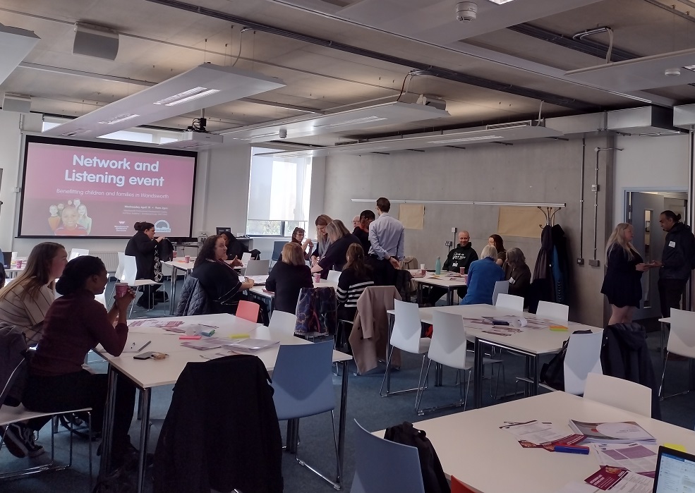 Our listening event is underway! This morning we’re joining up with partners to discuss how together we can better help families in Wandsworth. We’ll explore how a better connected community can support families and make the borough fairer.