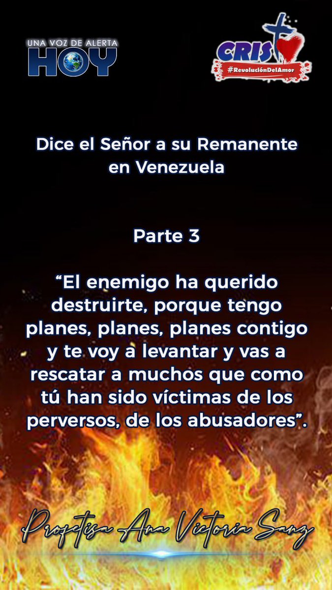 omarnieves98233's tweet photo. #19abr
#GritoDeLibertadACristo
#RevoluciónDelAmor
#profecíasdeanavictoriasanz https://t.co/bsMojMVKBT