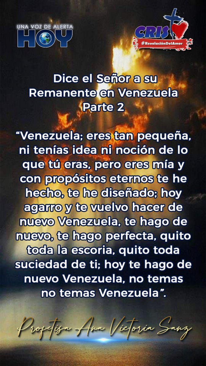 omarnieves98233's tweet photo. #19abr
#GritoDeLibertadACristo
#RevoluciónDelAmor
#profecíasdeanavictoriasanz https://t.co/1ULQBlpufs
