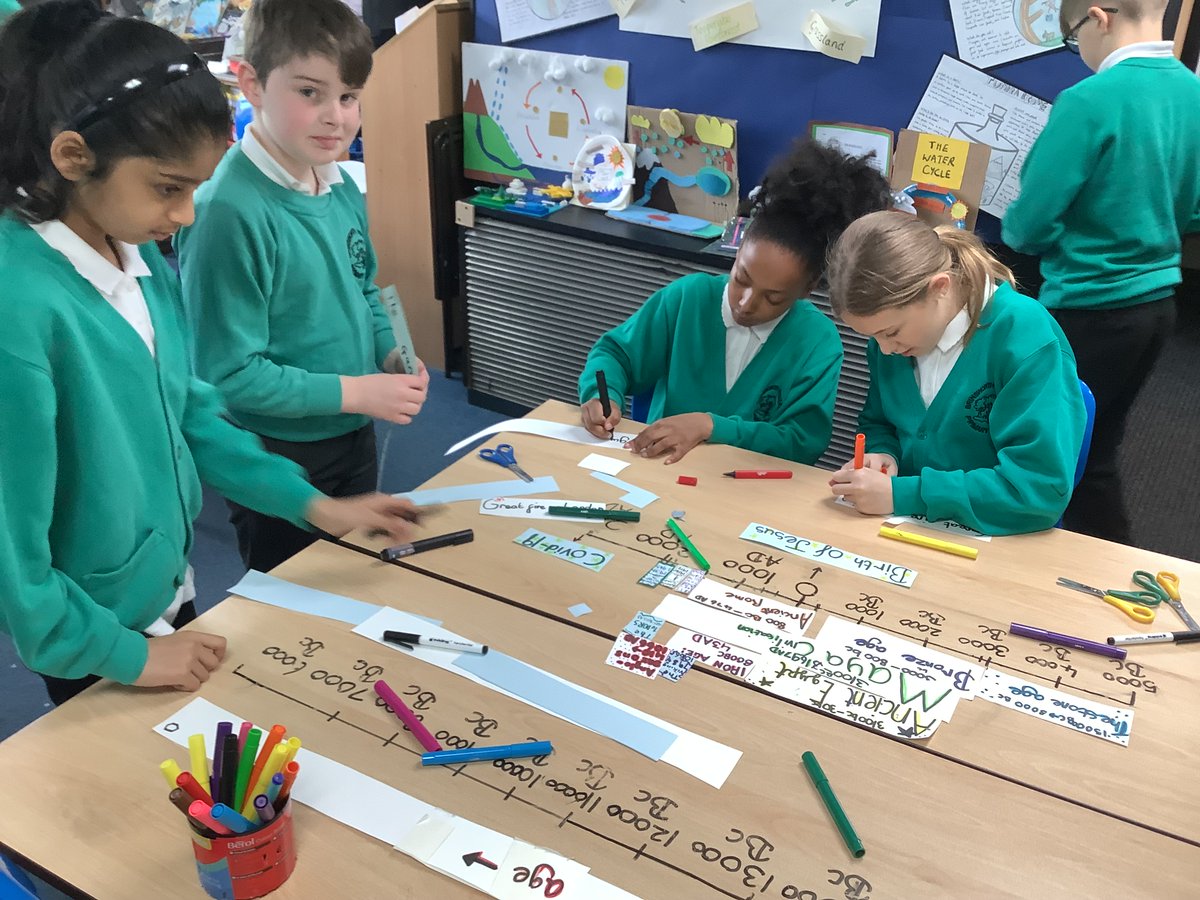 HowarthSchool's tweet photo. In Y5 this morning, we are making our own timelines to see where we fit in history in relation to the Ancient Greeks. #jmatschools
#younghistorians https://t.co/DdOK44gKJb