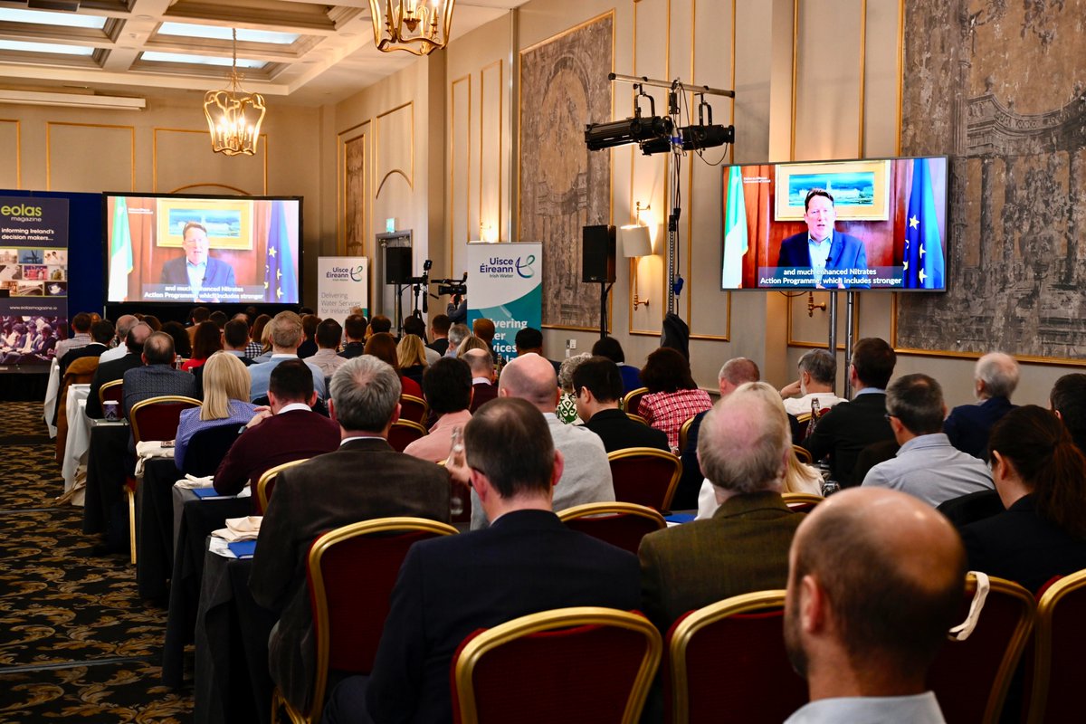 eolasmagazine's tweet photo. "You can be assured the Government will continue to deliver on the commitments in the Programme for Government as we continue to developed and protect the quality of Ireland's natural water resources," Minister @DarraghOBrienTD tells #WaterIreland via video link https://t.co/deFgriCb8s