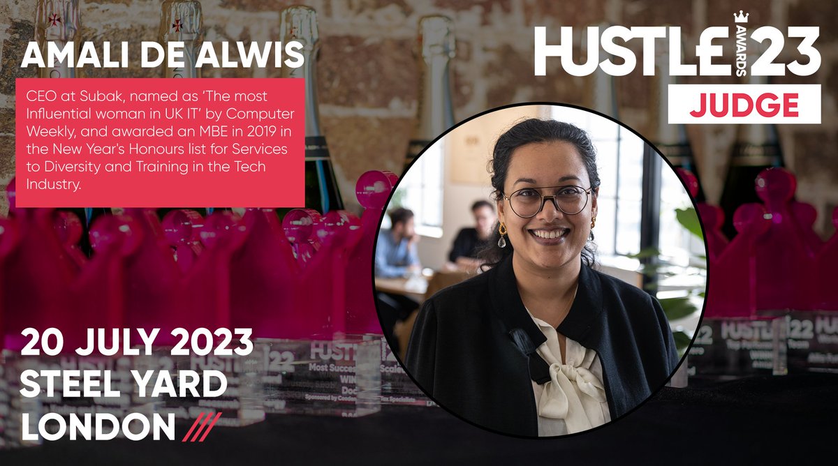 🤩 #HUSTLEAWARDS JUDGE 🤩 We're happy to announce @amali_d board member at Ada National College for Digital Skills, the Raspberry Pi Foundation, and Unboxed 2022 as one of our judges for the awards this year🚀 Find out more here👉 bit.ly/3YPWav6