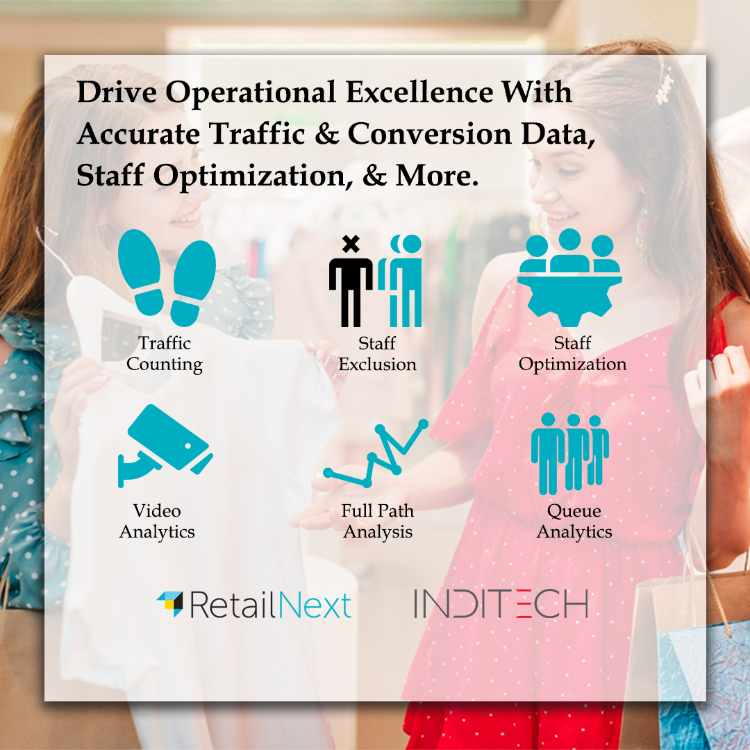 Inditechme's tweet image. Optimize the In-store experience with accurate foot traffic data, staff optimization, and more.
For a Demo:  Call us on: +971 4 388 5756 or +971 55 2277528, or Mail us at: info@inditechme.com.

#retailnext #inditechme #instoreexperience #analytics #retailmanagement #innovation