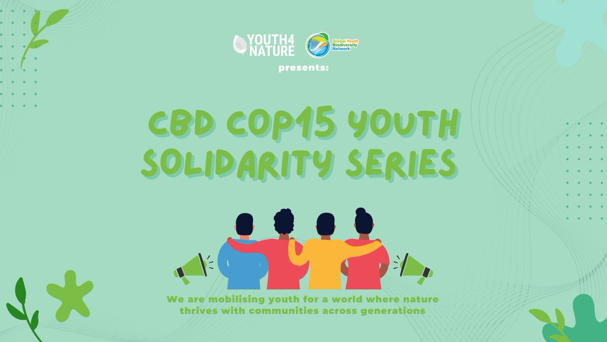 Y4Nature's tweet photo. Want to learn more about what is like to be a young person on the ground at CBD COP15?
Come check out this video series @GYBN_CBD
https://t.co/HJ7c1o1ykq
#youthsolidarity #biodiversity #negotiations #CBDCOP15🌱 https://t.co/6JoyQbd0fk