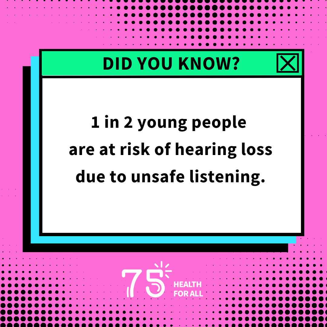 Did you know? 1 in 2 young people are is at risk of hearing loss due to unsafe listening 🔊  

Find out how you can protect your hearing:
👂🏻 bit.ly/3Cb4uvA 

#SafeListening