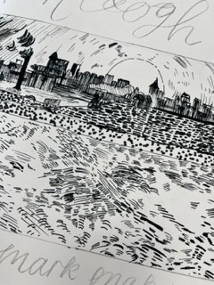 AvantifieldsArt's tweet photo. Yr10 @AvantiFields Art students working in the style of Van Gogh's mark making techniques this week &amp; trying out dip pens... which can be a little tricky! Great work so far Yr10 #VanGogh #drawing #ink #art #Practice https://t.co/y1YNbhtnA4