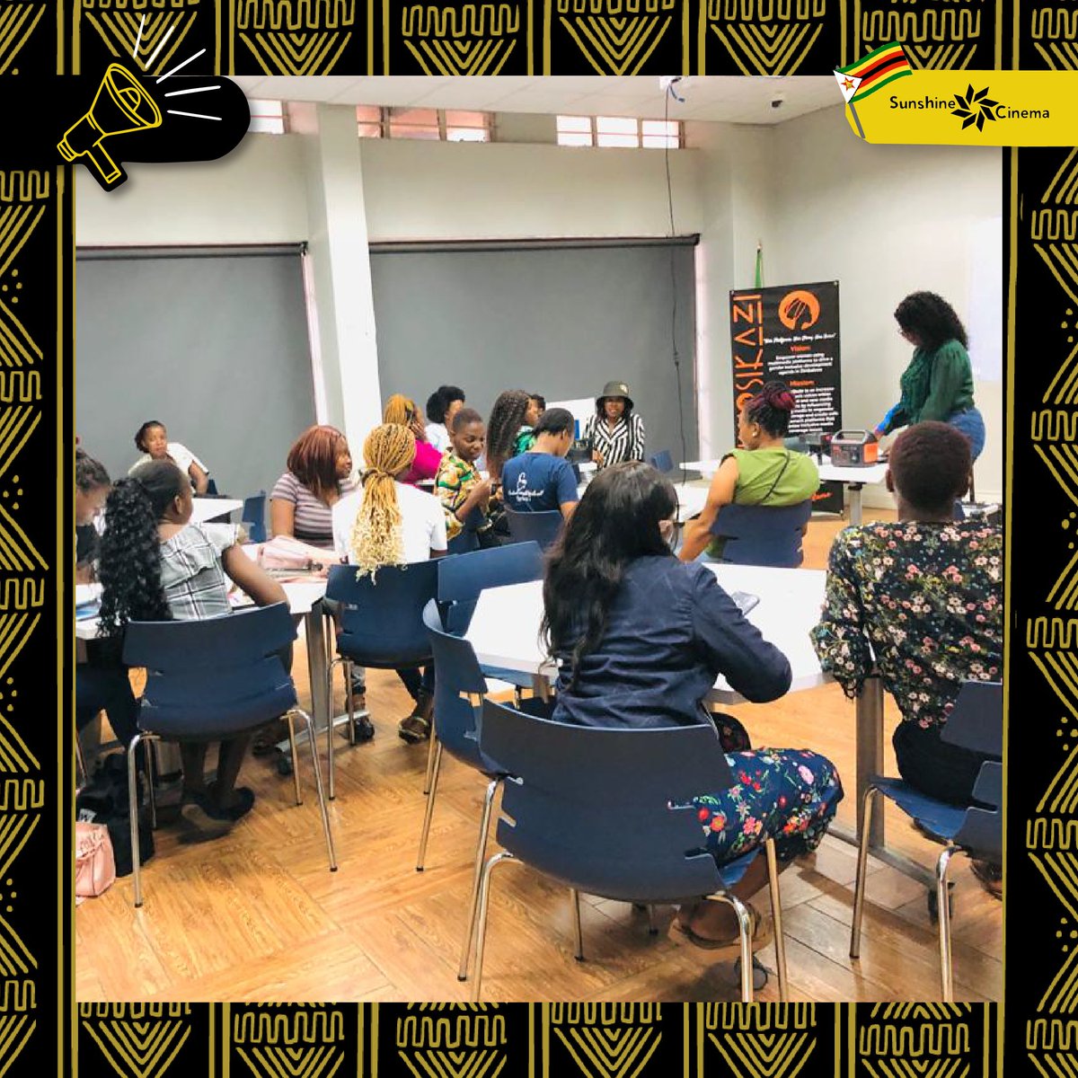 SunshineCinema's tweet photo. In collaboration with @AmakhosikaziFM, Sunshine Cinema held a film screening of 'Fake: Searching for Truth in the Age of Misinformation' for female student journalists in Bulawayo.
#SunshineCinema #Africanfilm #Fakenews #Youthvoices #Solarcinema #speaktobeheard #Amakhosikazi https://t.co/zvsXmZrTEE