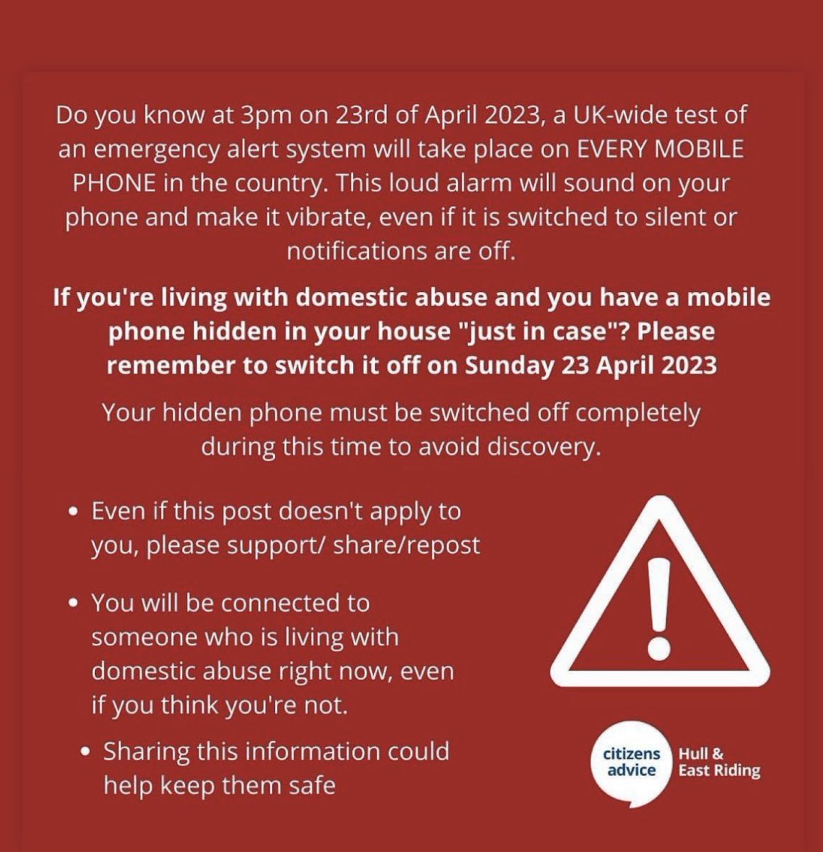 If you suffer from domestic abuse and have a hidden phone please read.