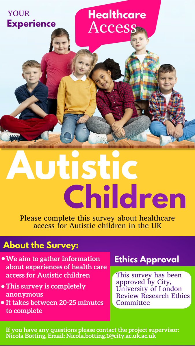 ufoundtolu's tweet photo. We need more #healthcare professionals to complete this quick anonymous 15-minute survey about your experiences of treating #autistic children. Thank you so much in advance! 🙏🏼🙇 @citylcs @botting_nikki

https://t.co/ndjv7E7NUZ

#autism #edchat #slpeeps #actuallyautistic #asd https://t.co/PGmKazlC6F