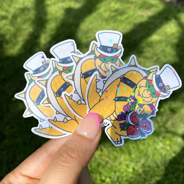 I just received Bowser Holo Vinyl Sticker Water Resistant - Super Mario Movie Inspired from biteyvamp via Throne. Thank you! throne.com/chibidoki #Wishlist #Throne