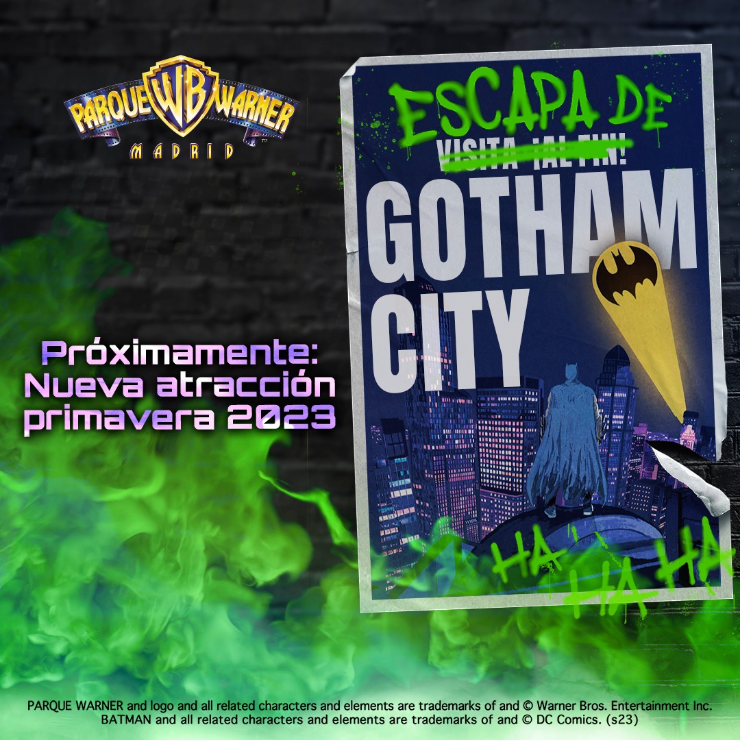 Llega 🎢 Batman Gotham City Escape, la nueva atracción del #ParqueWarnerMadrid ¡Comienza la cuenta atrás!
#Entradas con #descuento  desde 29,90€ 🎡🎠
▶️cuantochollo.com/2x1-y-descuent…◀️

#BGCE #Madrid #ocio #planesMadrid #planesmadridniños #experienciasmadrid  #OcioMadrid #parquewarner