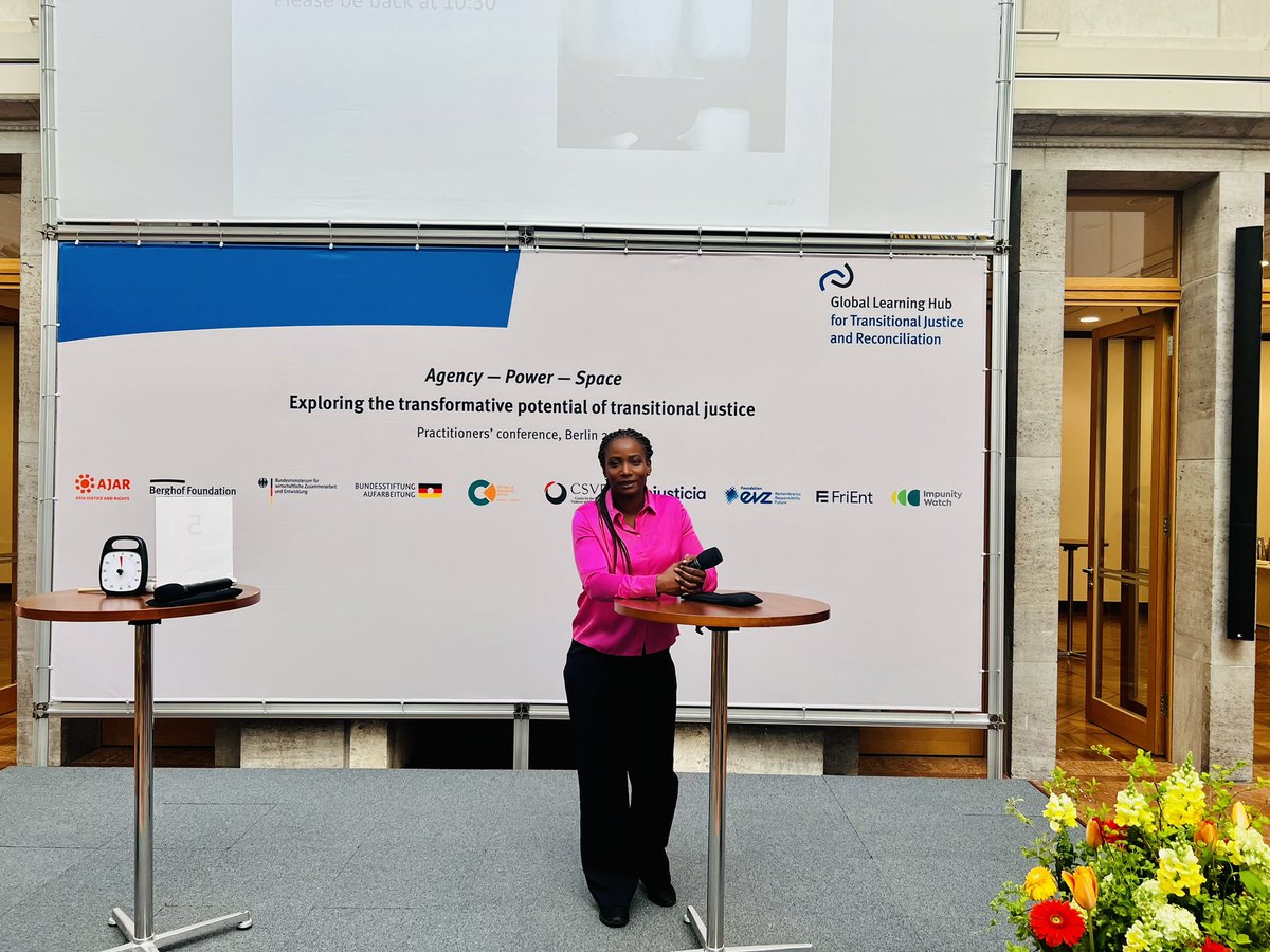 WomenInLiberat1's tweet photo. We are attending the practitionersโ conference on Transitional Justice in #Berlin.
Our founder @BaldehF is presenting on feminist approaches to #TJ, using our #GenderJustice approach in #Gambia as an example. https://t.co/ay2cIkkUZJ