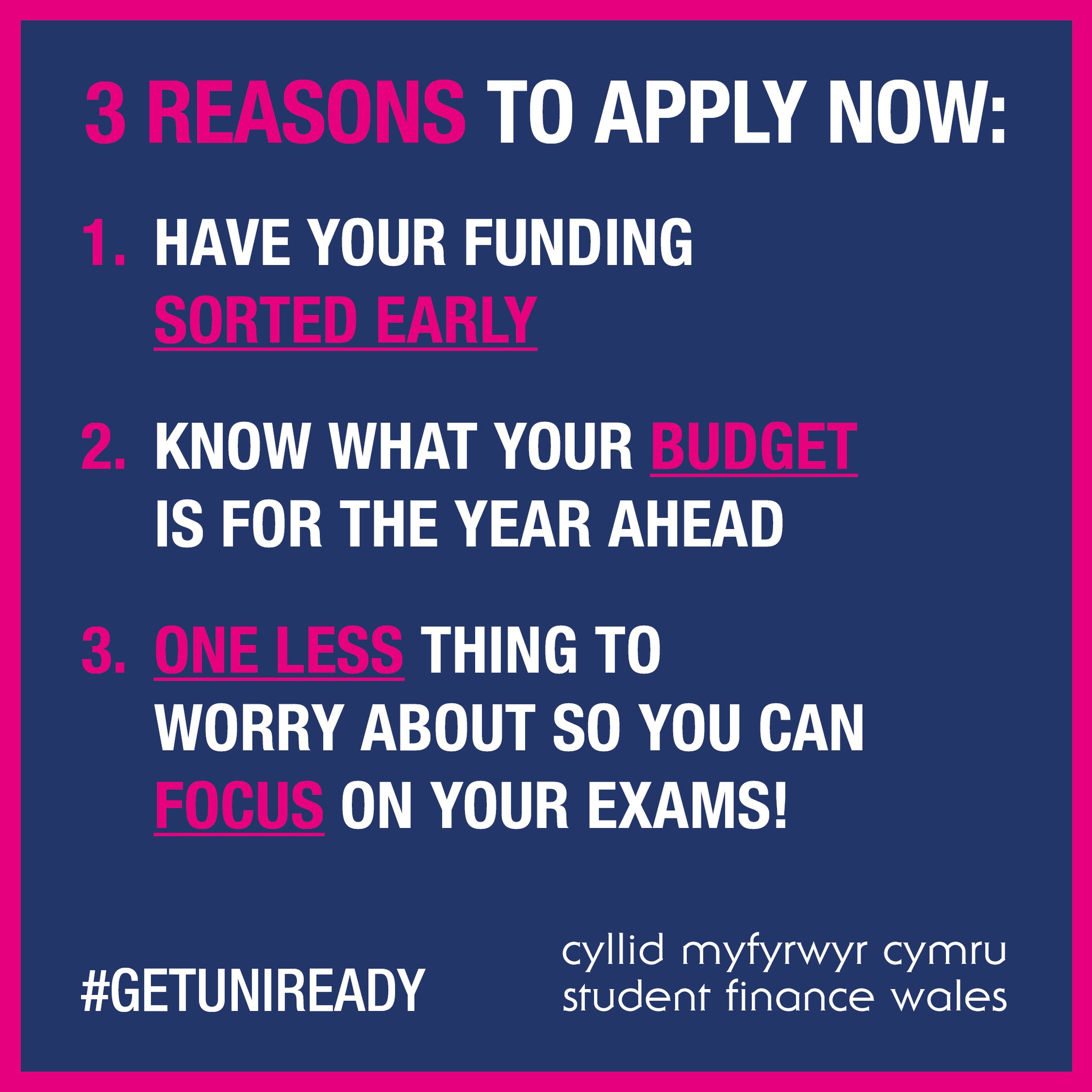 Student Finance Wales on Twitter "If you apply now, you can start