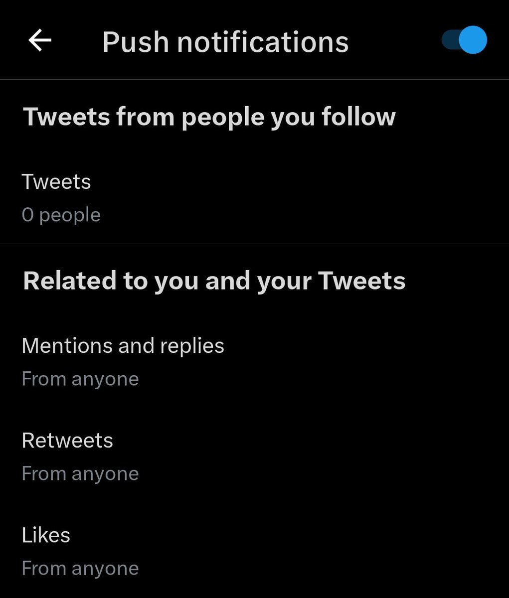 ㅤㅤ
ㅤㅤ|| Twitter did a big dumb dumb!

Go into settings if you're not getting notifications anymore 

Twitter changed them without telling anyone. 

Set them to " From Anyone "
And it should be back to normal. 
ㅤㅤ