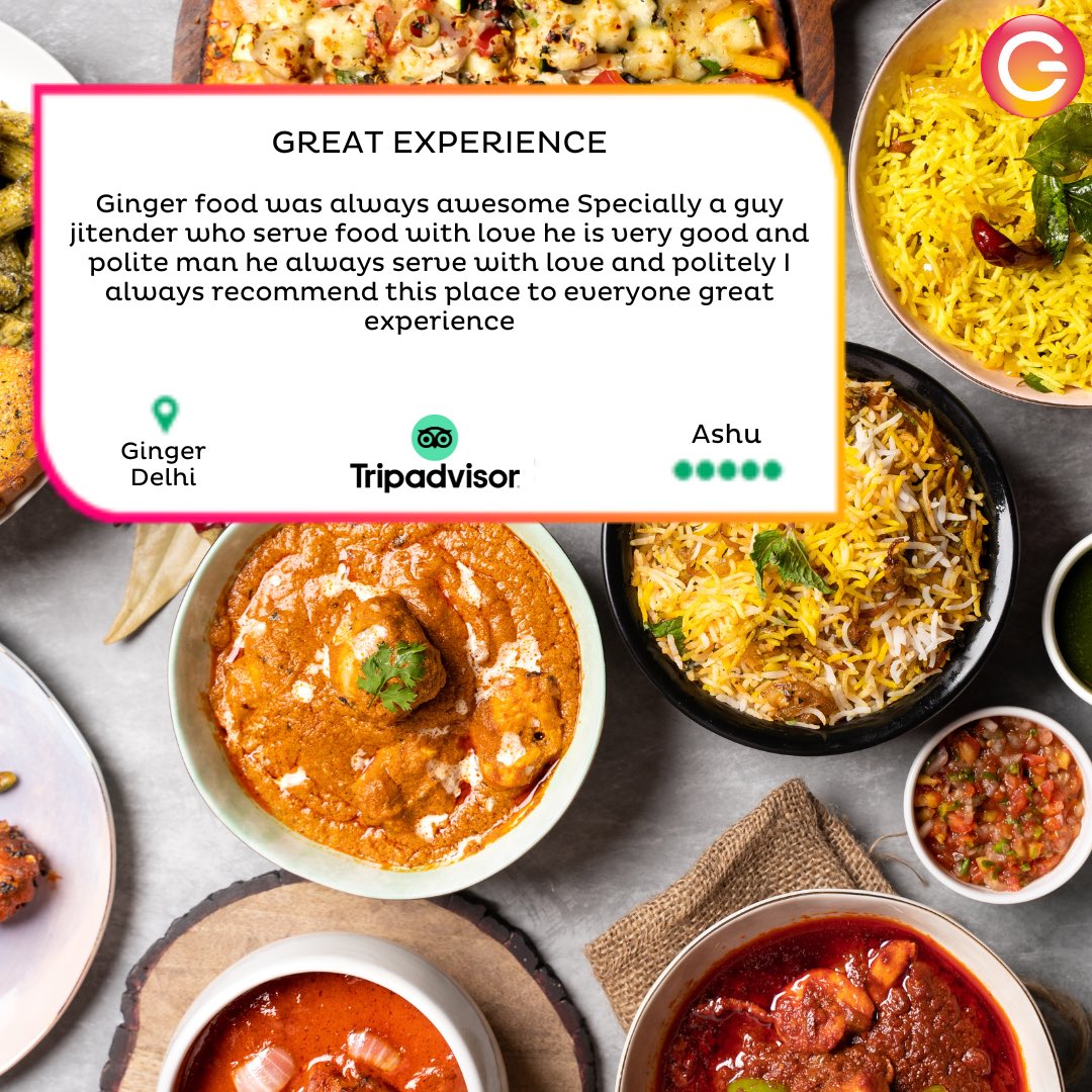 Ginger strives to meet their guests needs in the best possible way and make their stay memorable! Here's a big thank you, your presence matters a lot.

#TripAdvisor #GuestReview #GingerHotels #Ginger5GSafetyAssurance #HappyGuests #LeanLuxe #HospitalityAtItsBest #SafeStays