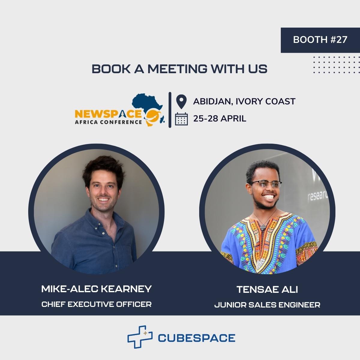 CubeSpace_ADCS's tweet image. Excited to be exhibiting at the NewSpace Africa Conference next week, hosted by @spaceinafrica1.

📍 Abidjan, Ivory Coast
📆 25-28 April 2023
Book a meeting with us:
calendly.com/cubespaceconfe…

#CubeADCS #smallsats #cubesats #newspaceafrica2023