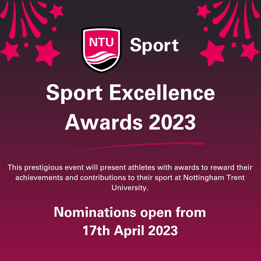 NTUSport's tweet photo. It's Award Season at NTU Sport π
Nominations for our Proud to be Pink & Excellence Awards are now open!
Head to link to discover the criteria and nominate now: https://t.co/X5AqatQCOm
#PrideUnityRespect https://t.co/QyMixbuUnl
