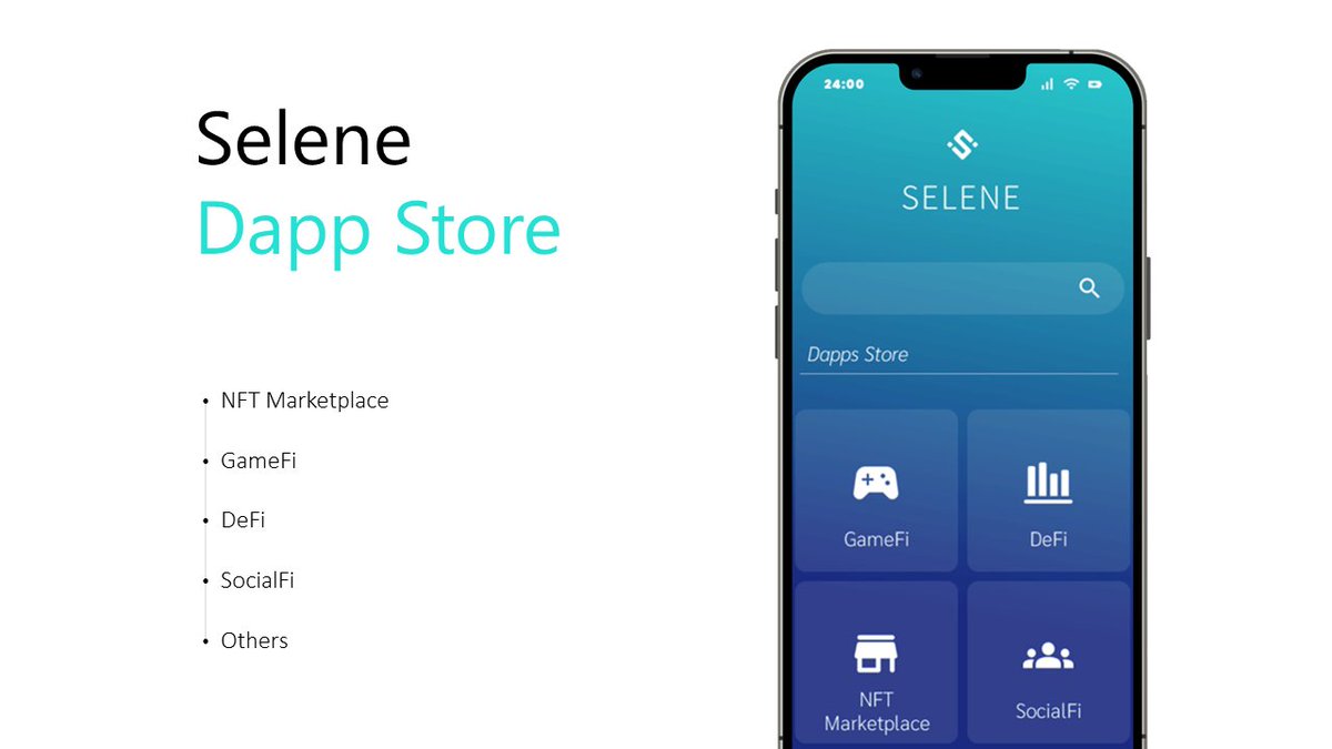 SELENEnetwork's tweet photo. SELENE DApps store makes it easy to discover and use projects. https://t.co/f67rDe2yAN
