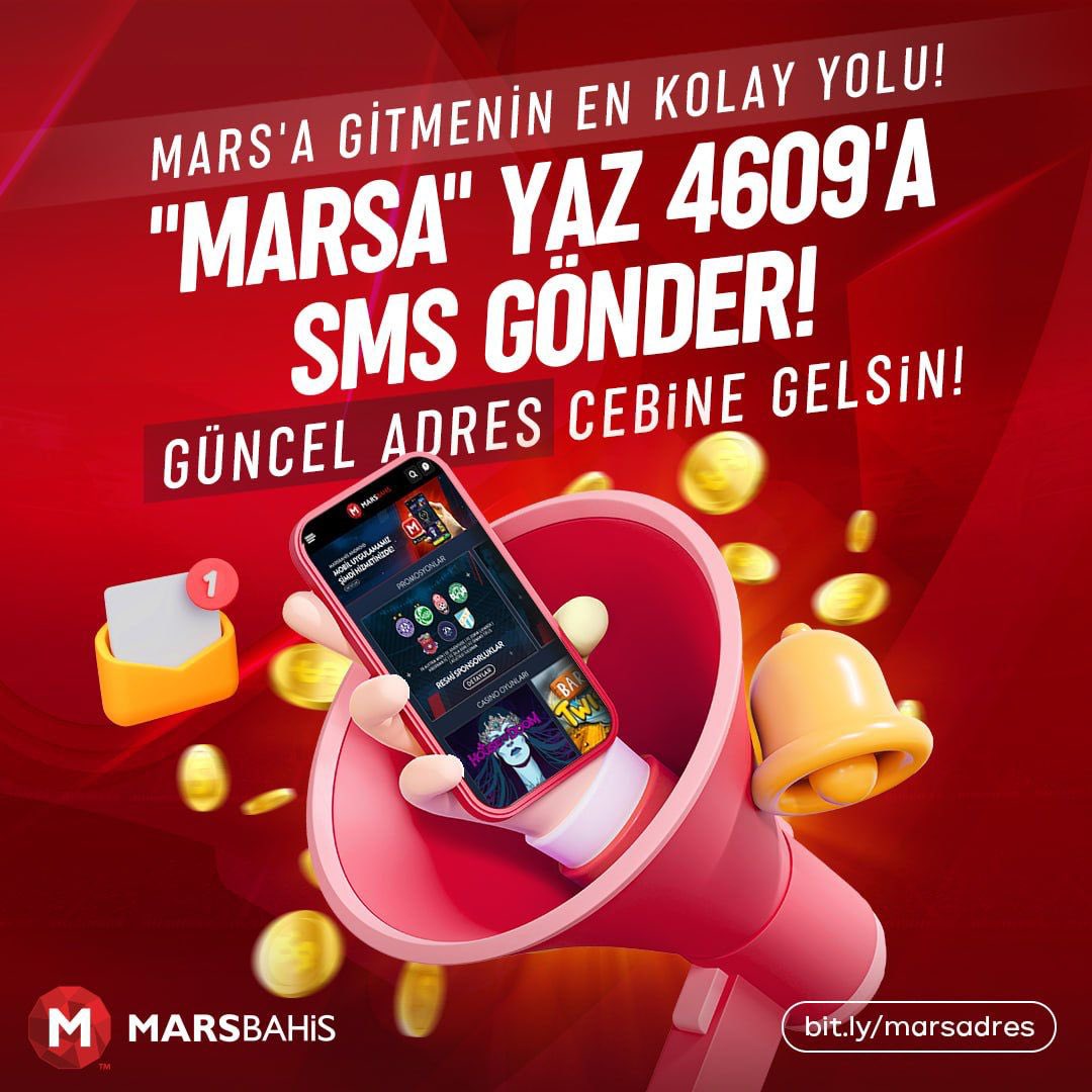 Doğru adreste olduğunuzdan emin olun !

MARSA yaz 4609’a gönder, 
Güncel Adres cebine gelsin!

Marsa gitmenin en kolay yolu !

Marsbahis demek banka demek !