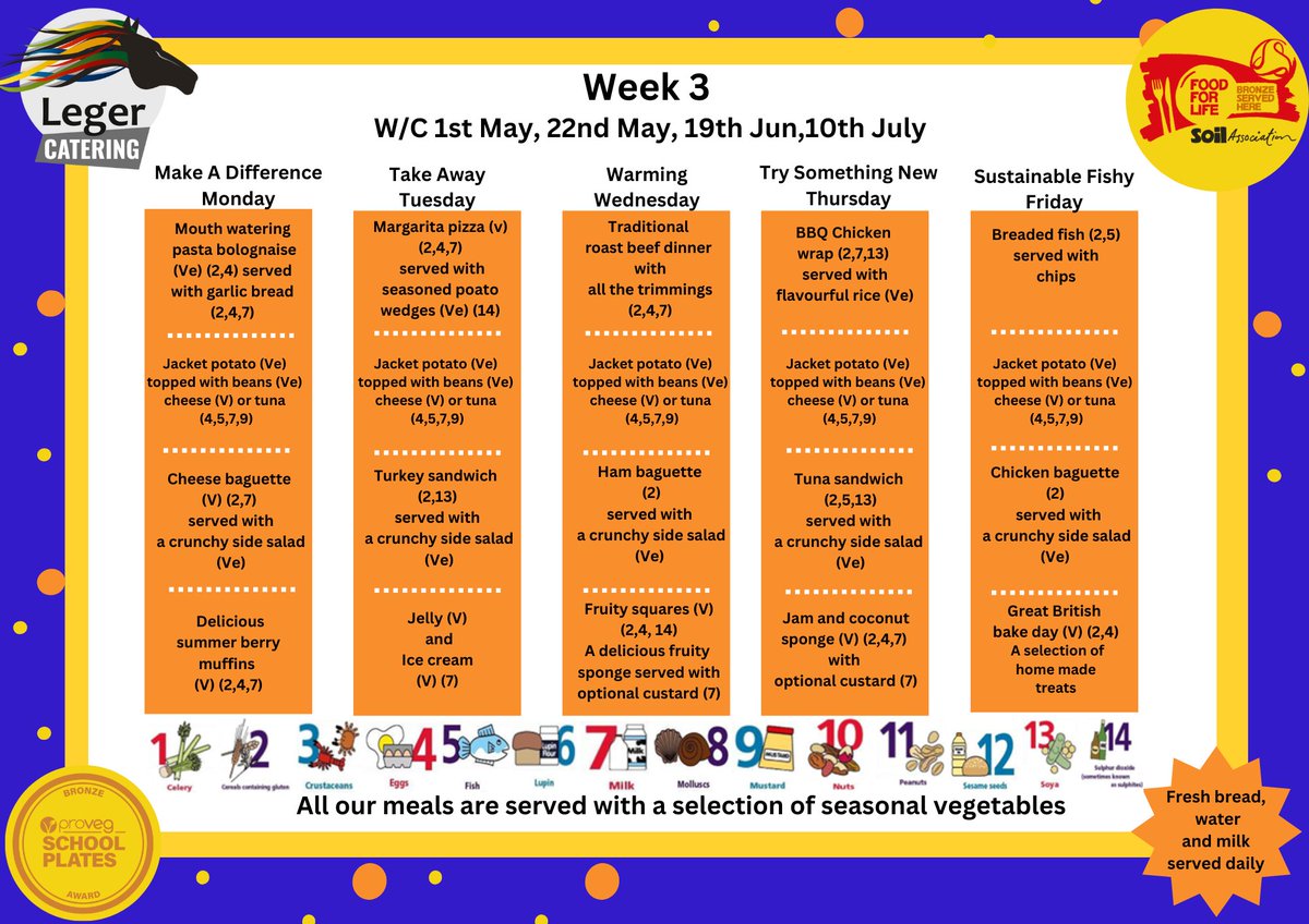 Whats on  the menu this week in our primary schools?
@SpaAcadAskern
@LittlemoorAcad
@MossRoadAcad
