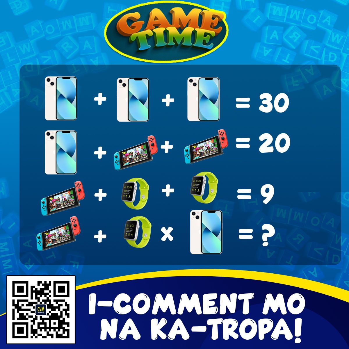 cvmpawnshops's tweet photo. Sa dinadami dami ng problema sa mundo, dumagdag pa 'to! 
Tulungan natin si Gboy i-solve ang puzzle na ito mga Ka-tropa! 
I-comment mo na yan!
#cvmpawnshops #legitatmadali #masarapkausap https://t.co/jZEhh2PFAR