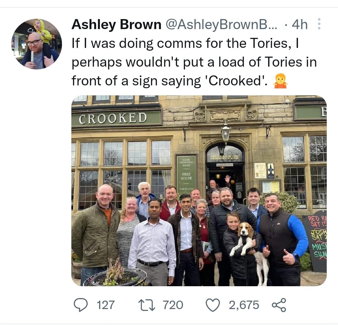 Probably the most honest statement the ‘crooked’ Tories will ever make!