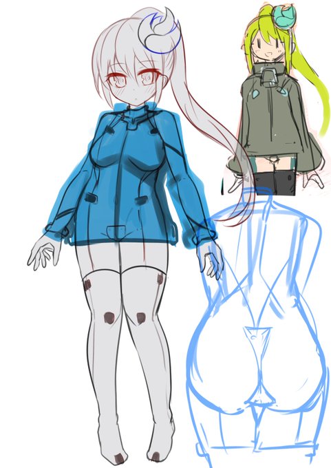 うちのこぴっちりスーツのデザインひさびさに描いたり 