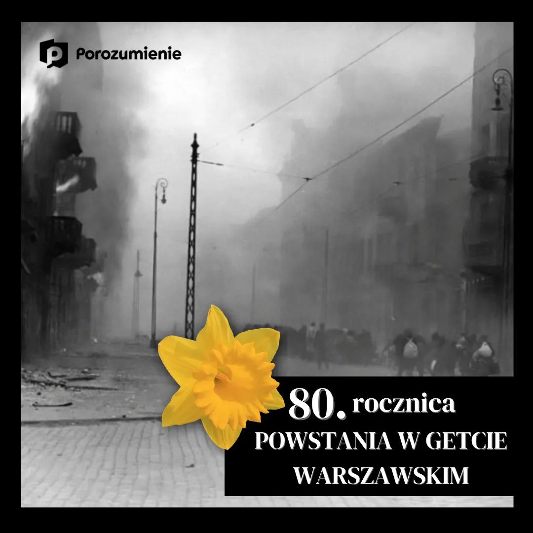 80 lat temu wybuchło Powstanie w Getcie Warszawskim. 
Pamiętamy!
#Getto #Powstanie #80rocznica