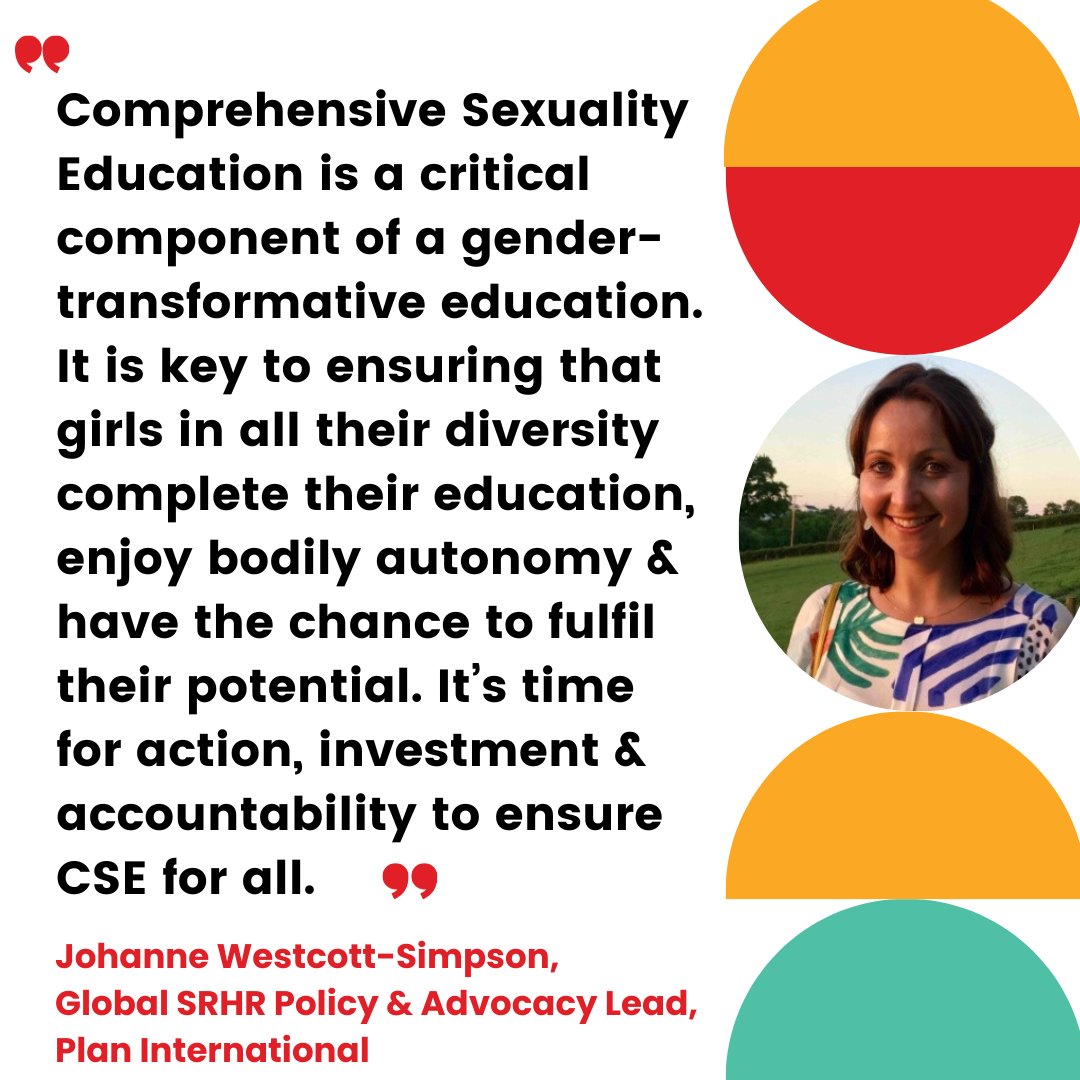#ComprehensiveSexualityEducation is a solution to achieving #SDGs related to health, education & gender equality. Governments must invest in #CSE now & prioritise the futures of young people. ✊ @PlanGlobal @Jo_W_S