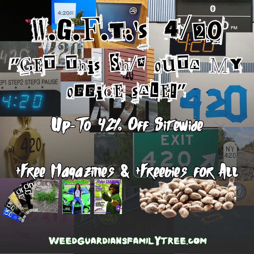WeedGuardians's tweet photo. Happy #420 Everyone! Be sure to visit the site ( https://t.co/YbEfJqq03c) for some great 420 deals. Begins today at 4:20 (Mst) #CannabisCommunity #cannabisculture #cannabiscultivation #cannabisgrower https://t.co/RAgJQlvAJx