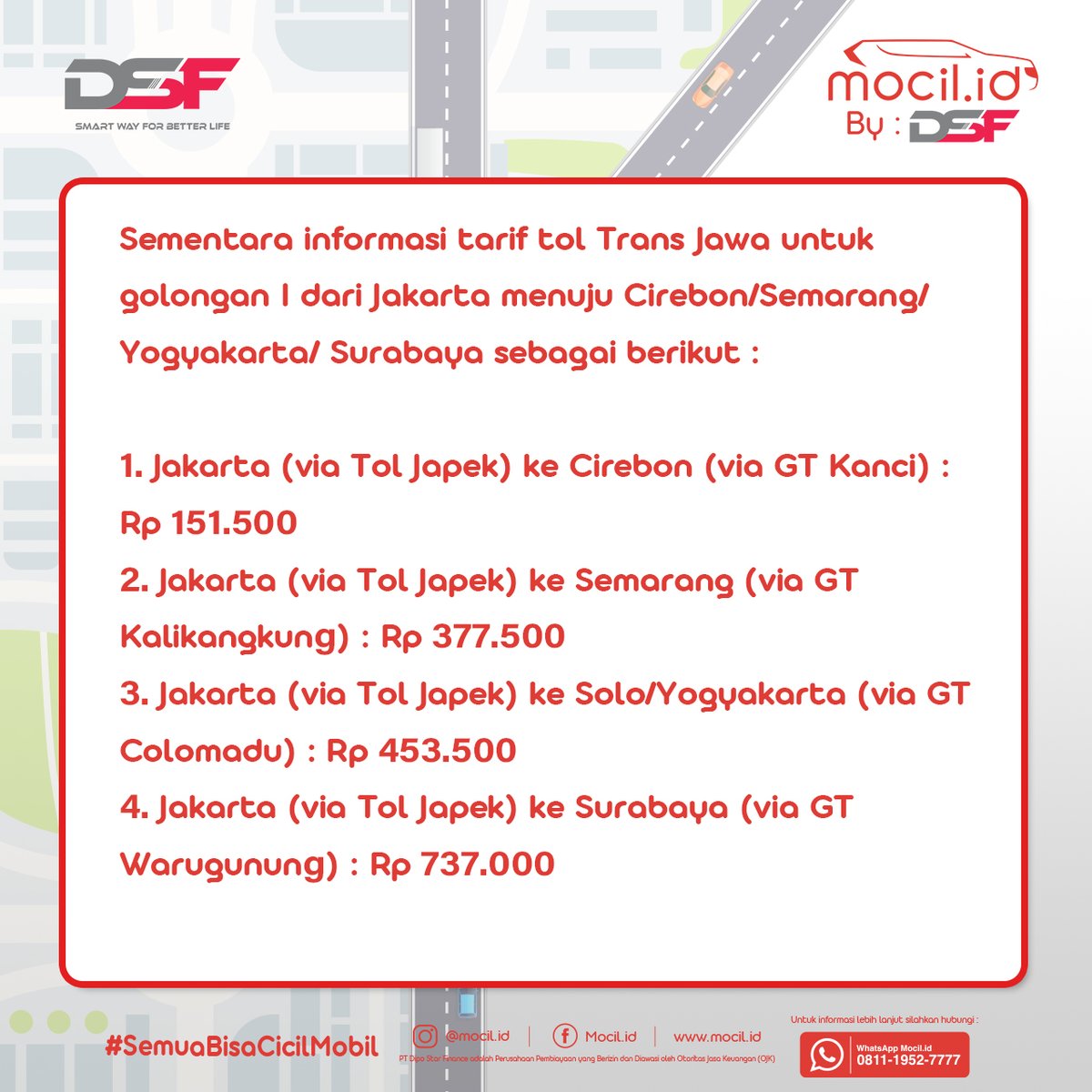 Mocil_Official's tweet photo. Mudik lebaran segera dimulai! Jangan lupa save postingan ini untuk mempermudah perjalanan mudik lebaranmu!

#SemuaBisaCicilMobil #NyicilGaPakeMikir #CicilanMurah #CicilDiMocil #MudikLebaran #MudikLebaran2023 #InfoTollMudik2023 #InfoToll2023 #TarifTollUntukMudikLebaran2023 https://t.co/ruQOoHBVX9
