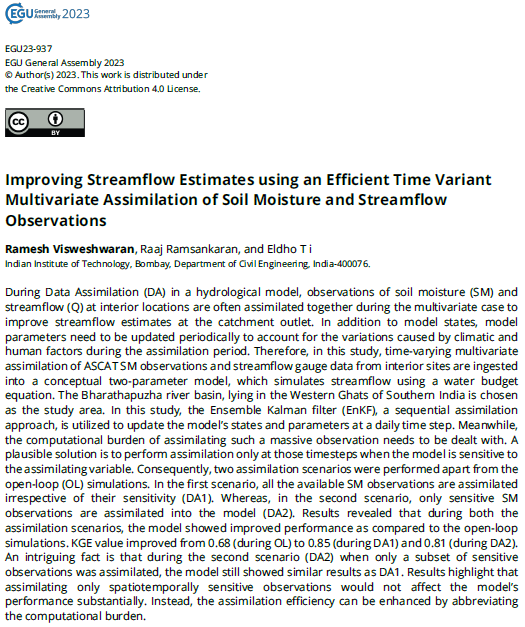Visweshwaran R (@viswesh244) on Twitter photo I am excited to announce that I will be delivering an oral presentation about my research at <a href="/EuroGeosciences/">European Geosciences Union</a> in #Vienna on 28th April, 15:30 (CEST). Looking forward to connecting with fellow researchers to collaborate and learn about the field! #EGU23 #egu2023 #hydrology I am excited to announce that I will be delivering an oral presentation about my research at <a href="/EuroGeosciences/">European Geosciences Union</a> in #Vienna on 28th April, 15:30 (CEST). Looking forward to connecting with fellow researchers to collaborate and learn about the field! #EGU23 #egu2023 #hydrology