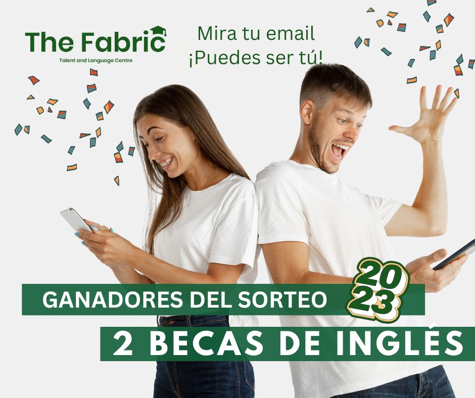 Ya tenemos los ganadores del sorteo de 2 becas de inglés 👏🇬🇧
Mira tu email, ¡puedes ser tú uno de ellos!
Más info en nuestra web:
somosthefabric.es/novedades
#inglés #Badajoz #DonBenito #sorteo #becadeinglés #premio #ganadores #clasesdeinglés #English #Academiadeinglés #Extremadura