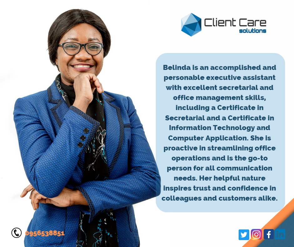 Clientcareltd's tweet photo. Meet our exceptional executive assistant https://t.co/HvTaB0uEhu