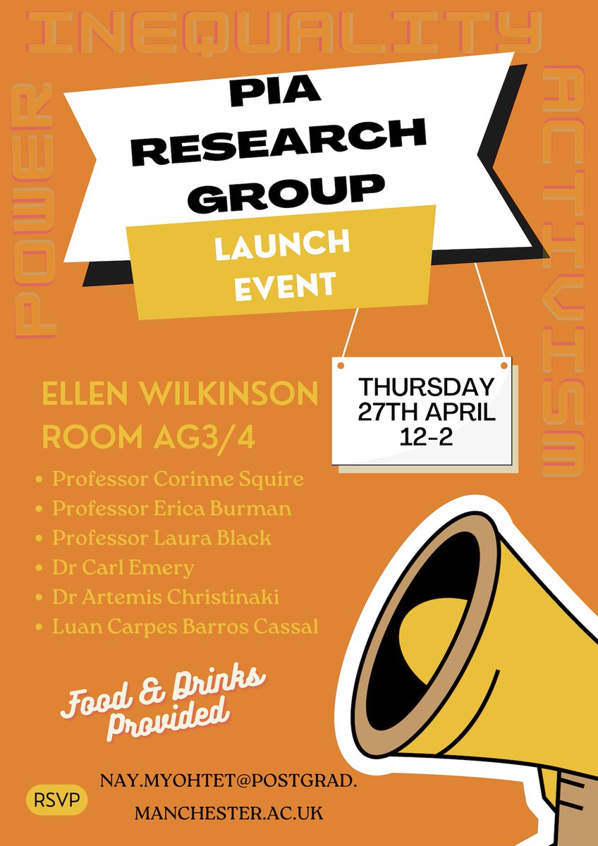 Power, Inequality, Activism (@piaatmie) on Twitter photo Come join us for the launch of Power, Inequality and Activism Research and Scholarship Group <a href="/EducationUoM/">Manchester Institute of Education (MIE)</a> for thought provoking and impactful research on knowledge and inequalities in education with opportunities to network with like-minded researchers and practitioners. Come join us for the launch of Power, Inequality and Activism Research and Scholarship Group <a href="/EducationUoM/">Manchester Institute of Education (MIE)</a> for thought provoking and impactful research on knowledge and inequalities in education with opportunities to network with like-minded researchers and practitioners.