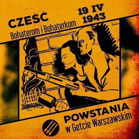 80th anniversary of Warsaw Ghetto Uprising. As fascist and nationalist poison is continuously polluting the world around us, it's important to remember about those that stood up to it before us. Heroes live forever . 

#otd #WarsawGhettoUprising