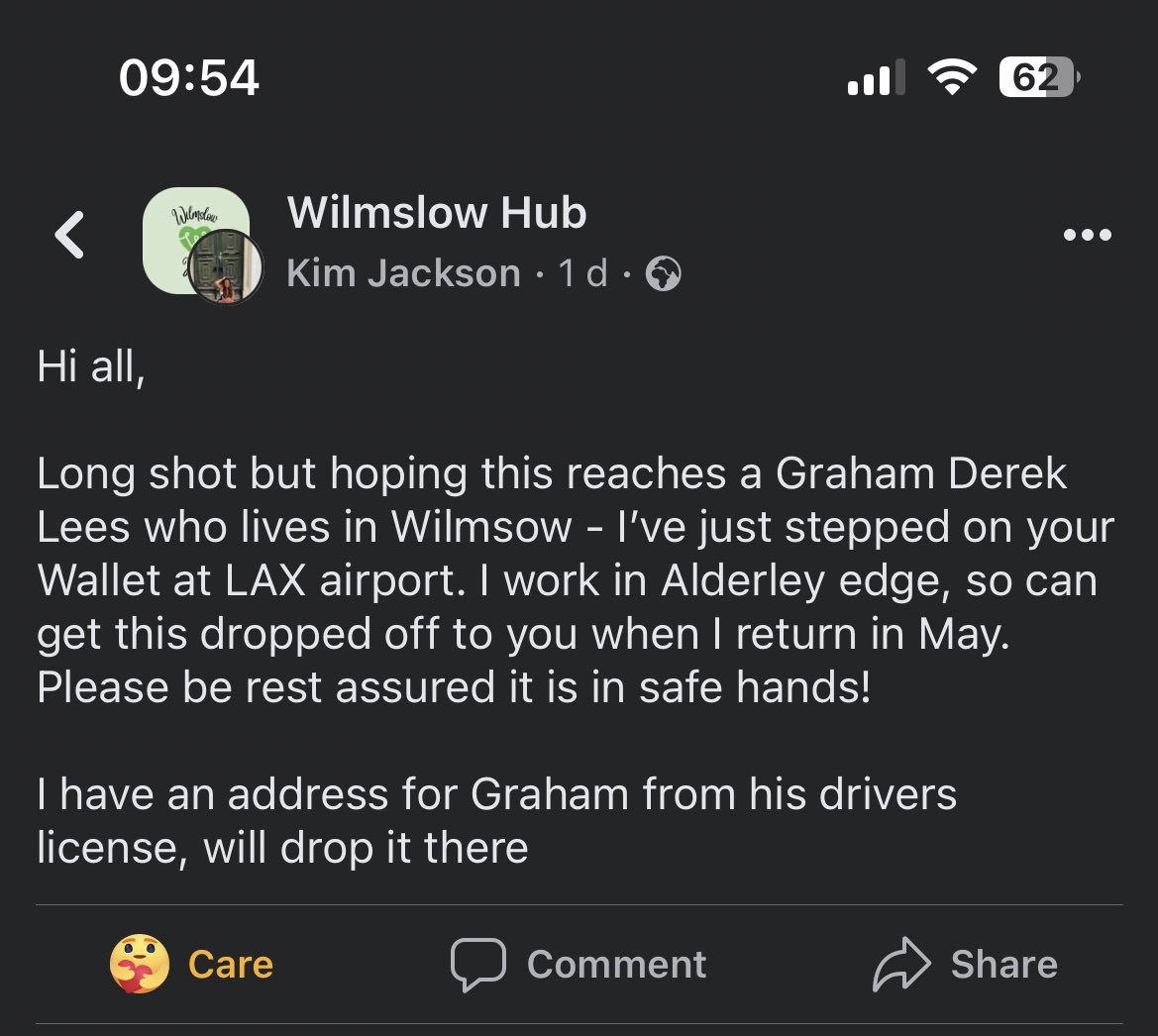 RealJulieBerry's tweet photo. @sarajcox I have just come across this post on my local fb group. Thought it very interesting on the power of social media. https://t.co/BDFgEEcF4E