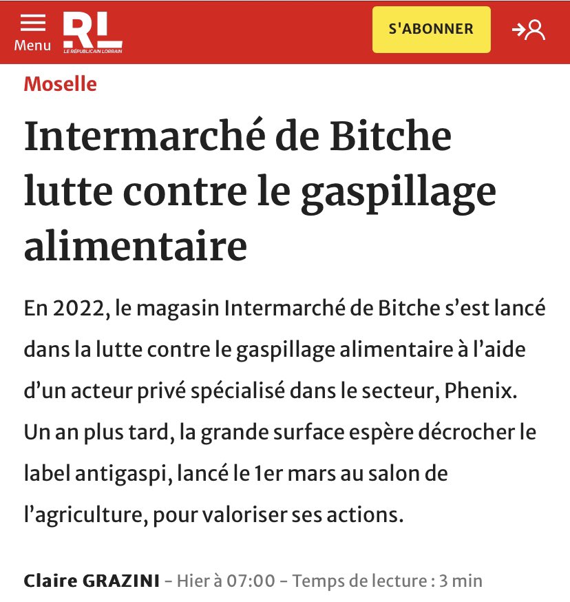 Phenix (@phenixfr) on Twitter photo 🗞️ #Moselle : <a href="/intermarche/">Intermarché</a> de #Bitche lutte contre le #gaspillagealimentaire
Par <a href="/ClaireG00327586/">Claire G</a> <a href="/lerepu/">Le Républicain Lorrain</a>
republicain-lorrain.fr/economie/2023/…
#GrandEst #Lorraine 🗞️ #Moselle : <a href="/intermarche/">Intermarché</a> de #Bitche lutte contre le #gaspillagealimentaire
Par <a href="/ClaireG00327586/">Claire G</a> <a href="/lerepu/">Le Républicain Lorrain</a>
republicain-lorrain.fr/economie/2023/…
#GrandEst #Lorraine