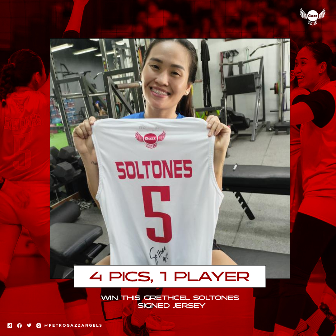 PetroGazzAngels's tweet photo. Want to win this Grethcel Soltones signed jersey? 

Visit this post: https://t.co/SMPxRdQjdm and follow the mechanics. We will announce the winner tomorrow!

#GazzedUp #Refueled2023 https://t.co/VA7GwhiCUF
