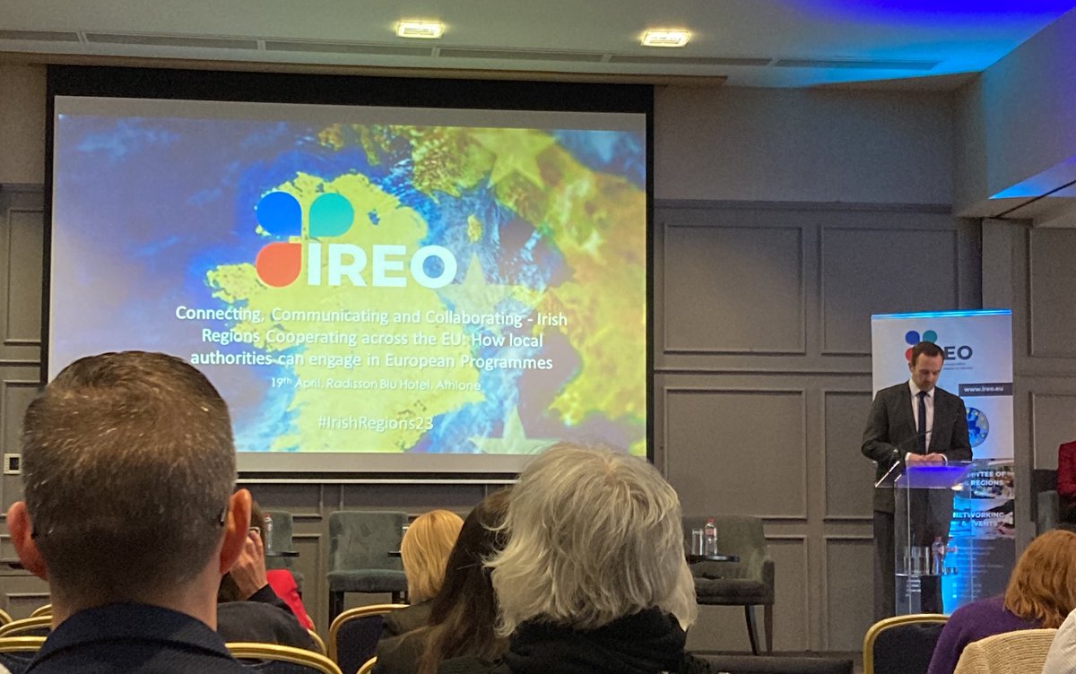 lisamoran_'s tweet photo. Cllr Rob Power opening @IrishRegions_EU #irishregions23 A jam packed agenda, expecting a very interesting day on EU funding opportunities. Well done @hooksieteresa @TadhgBrowne for organising 👏 https://t.co/6roPrmTgDs