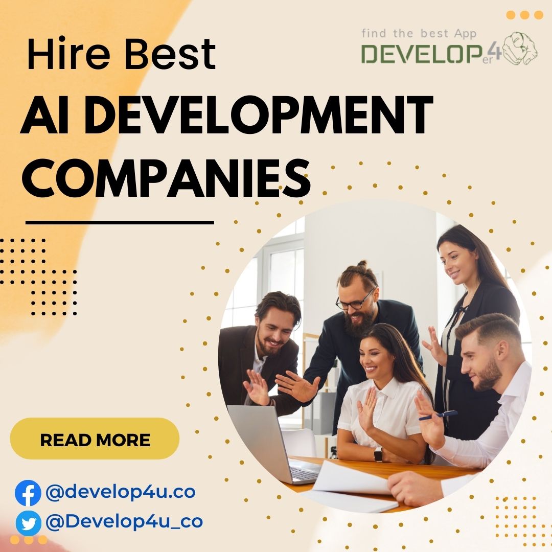 Develop4u_co's tweet photo. Hiring an #AI #development #company is the first step towards unlocking the full potential of AI for your #business. Contact us today to learn how we can help you leverage AI #technology to drive #Growth &amp; #success.

🌎Visit here:- https://t.co/E0oKUvQ6q9

#develop4u #AppleStore https://t.co/gKRF9R1enb