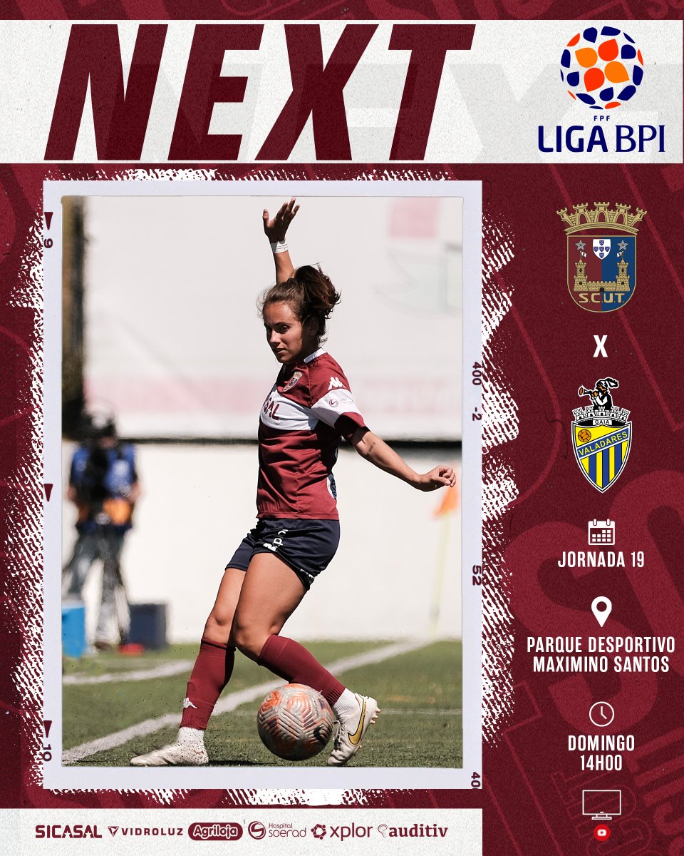 scu_torreense's tweet photo. 🔜 𝙉𝙀𝙓𝙏
🆚 Valadares Gaia (C)
🏆 #LigaBPI | Jornada 19
🏟 Parque Desportivo Maximino Santos (A-dos-Cunhados)
📅 Domingo | 14H00
💻 Youtube Canal 11
🎟️ Entrada livre
#ALinhaIntransponível #LigaBPI #AdmiraTe #IncluiTe #Orgulhate https://t.co/0YgbolDCVJ