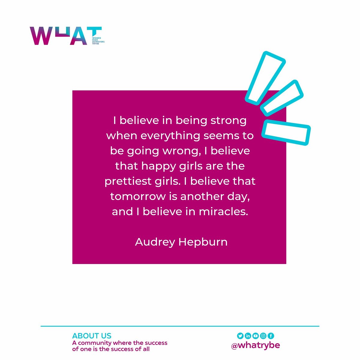 WHATRYBE's tweet photo. conquer, and united around the creed that the success of one is the success of all through a series of motivational, inspirational, and humanitarian support.

Visit the link below to join our community of 1,500+ high-achieving women.

https://t.co/LSwEXedkeC https://t.co/GPngMiXRF3