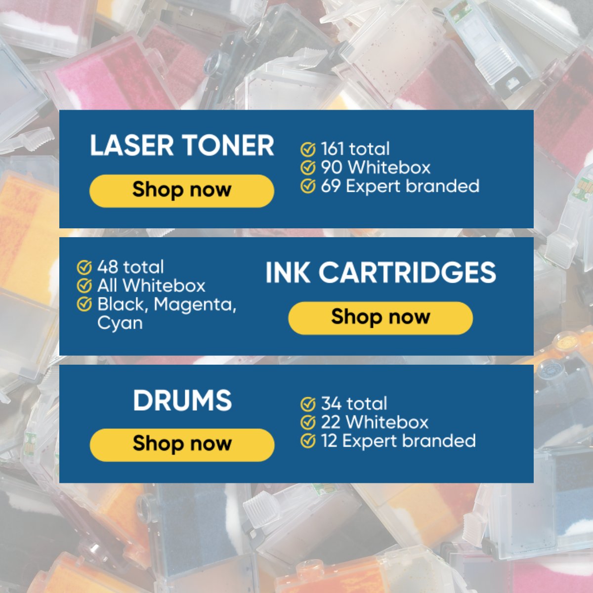bcdsupplies's tweet photo. Start your shopping spree and stock up on all your ink and toner needs! 🖨

Stock up here: https://t.co/RHO6nfJjZh

#TonerSupplies #Ink #PrinterSupplies https://t.co/1NtpvsVC7G